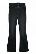 Black denim flare jeans. WE THE FREE