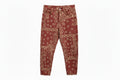 Red bandana print cropped pants 